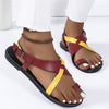 Women's Thin Strap One-Buckle Flat Toe Roman Sandals 20034120C