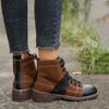 Women's Casual Color Block Lace Up Martin Boots 88459420S