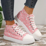 Women's Round Toe Lace-Up Casual Shoes 76321700C