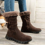 Women's Thickened and Fur-lined Mid-Calf Snow Boots 03269581C