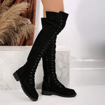 Women's Suede Over-the-Knee Boots 30258485C