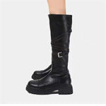 Women's Thick Sole Front Zip High Rider Boots 09067782C