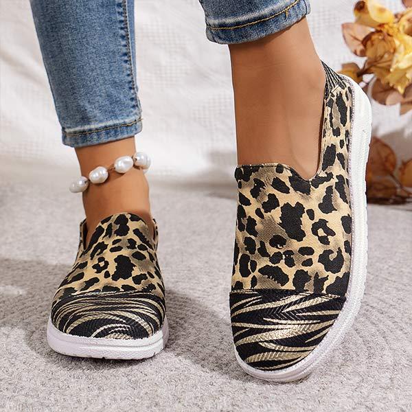 Women's Leopard Print Casual Versatile Flat Shoes 26561558C