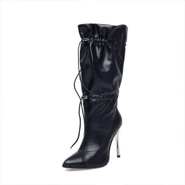 Women's Pointed Toe Stiletto Knee-High Boots 19143625C