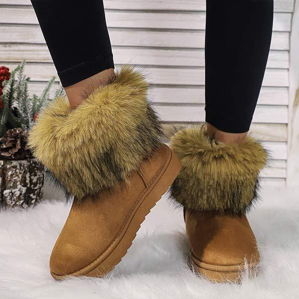 Women's Fur-Lined Short Snow Boots 45671725C