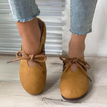 Women's Retro Colorblock Lace-up Flat Casual Shoes 22892771S