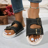 Women's Casual Suede One-Strap Buckle Sandals 23033073C