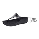 Women's Rhinestone Embellished Slide Wedge Sandals 97621807C