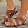 Women's Cross Elastic Strap Flat Sandals 64310888C