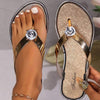 Women's Flat Rhinestone Thong Sandals 00687170C