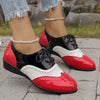 Women's Fashionable Casual Lace-Up Color Matching Shoes 80760375C