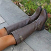 Women's Knee-High Buckle Strap Riding Boots 22128061C