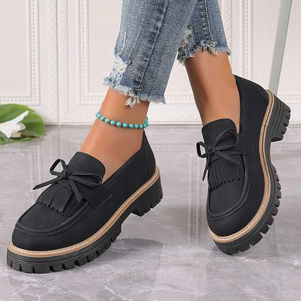 Women's Tassel Thick-Soled Loafers 32175365C