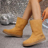 Women's Flat Plush-Lined Thick Cotton Snow Boots 26937300C