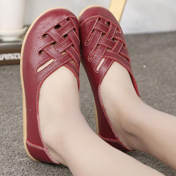 Women's Hollow Breathable Flat Heel Non-slip Shoes 14755860C