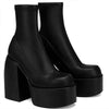 Women's Platform High-Heeled Fashion Chunky Ankle Boots 48030410C