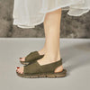 Women's Solid Color Peep Toe Slip-On Sandals 31558056C