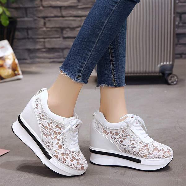 Women's Lace Thick Sole Sneakers 75227045C