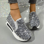 Women's Lace Sequin Slip-On Casual Sneakers 36451789C