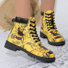 Women's Fashion Round Toe Printed Ankle Boots 10074774C