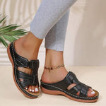 Women's Retro Platform Velcro Sandals 79936352C