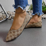 Women's Fashionable Soft Sole Pointed Toe Printed Flats 16668648S