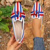 Women's Striped Colorblock Slip-On Knit Shoes 94554069C