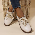 Women's Casual Everyday Versatile Lace-Up Flats 31213308S