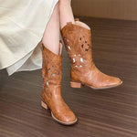 Women's Vintage Cutout Western Boots 57024514C