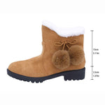 Women's Cute Plush-Lined Short Boots with Fluffy Cuffs 98682670C