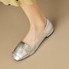 Women's Fashionable Braided Metal Soft Sole Slip-On Flats 41858138S
