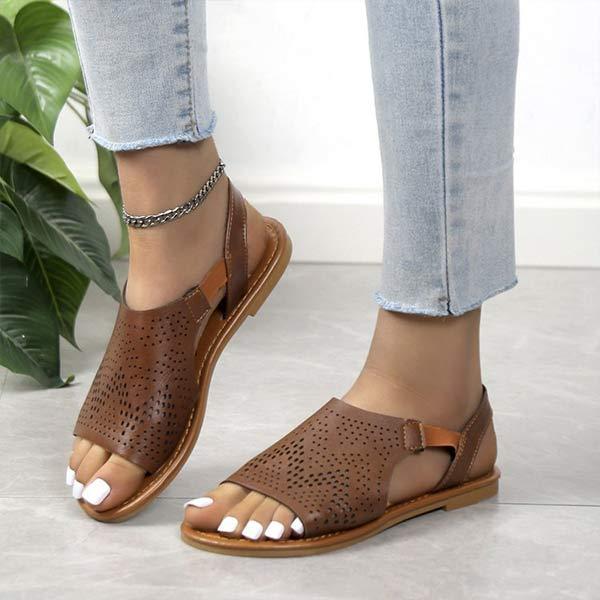 Women's Hollow Breathable Flat Sandals 13220496C