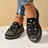 Women's Rhinestone Platform Platform Loafers 52716236C