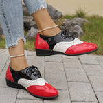 Women's Fashionable Casual Lace-Up Color Matching Shoes 80760375C