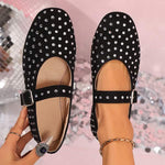 Women's Flat Fashion Shoes with Rhinestone Embellishments 96151466C