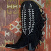 Women's Chunky Heel Side Zipper Tassel Cowboy Boots 85245484C
