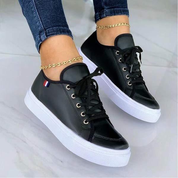 Women's Round Toe Platform Sneakers 12920679C