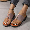 Women's Round-Toe Platform Sandals with Toe Strap 27805180C