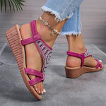 Women's Bohemian Diamond Wedge Sandals 82140760S