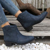 Women's round-toe chunky-heeled ankle boots 41687095C