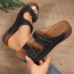 Women's Thick-Sole Casual Buckle Slides 53240618C