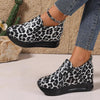 Women's Thick-soled Casual Leopard Print Sneakers 60665120S