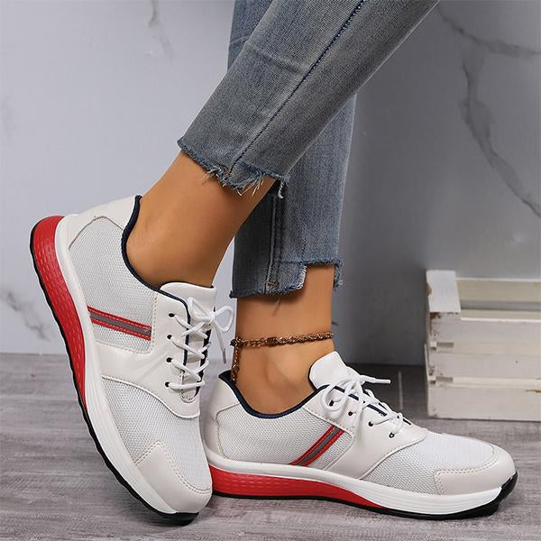Women's Casual Lace-Up Color Block Mesh Sneakers 58583112S