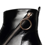 Women's Fashion Zipper Decorative Chunky Heel Ankle Boots 30992996S