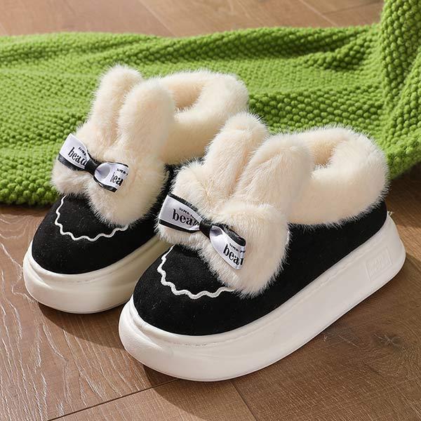 Women's Plush Rabbit Cotton Boots with Fleece Lining 75662175C