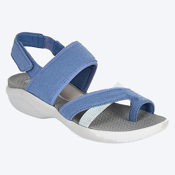 Women's Casual Thick Sole Velcro Flip Flop Sandals 68711268C