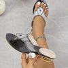 Women's Retro Rhinestone Block Heel Slippers 08866806S