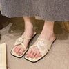 Women's Flat One-Strap Slide Sandals 29857723C