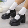 Women's Waterproof Platform Chunky Heel High Heels 07970945C