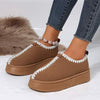 Women's Thick-Soled Round Toe Slip-On Warm Snow Boots 63759042C